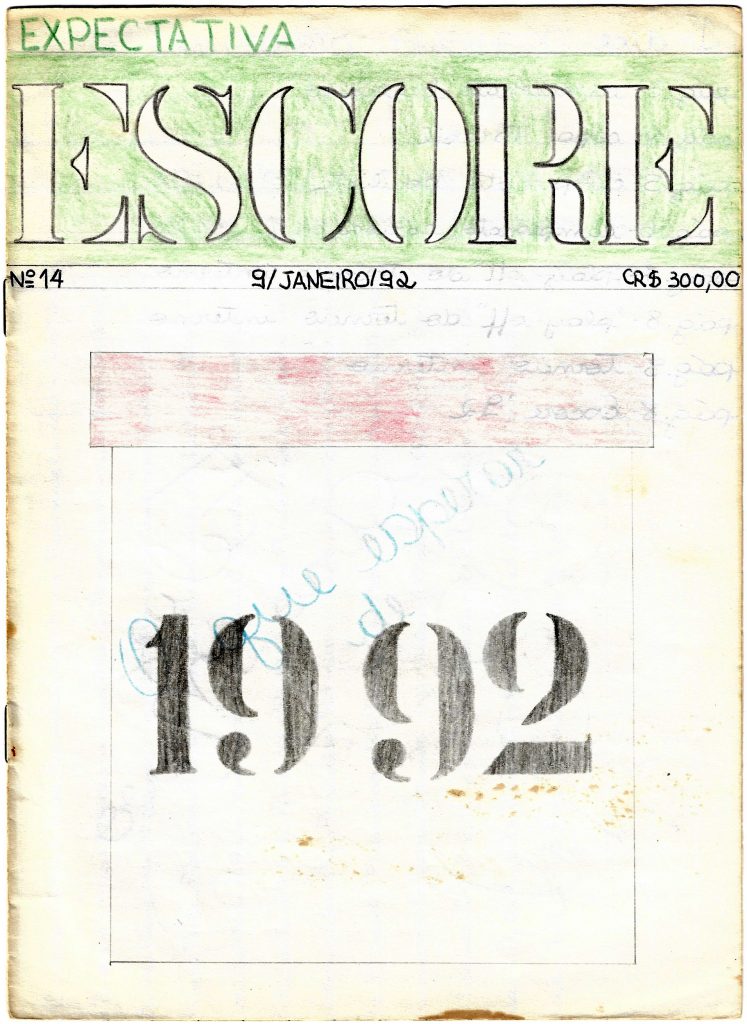 Escore número 14 (9/1/1992).